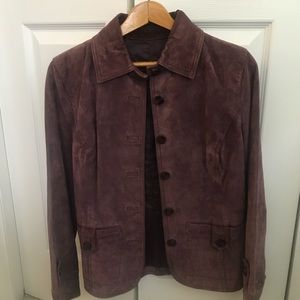 100% Leather Plum-Colored Jacket
